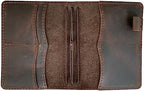 newestor Travelers Notebook Cover with Inner Pockets, Card Slots and Pen Holder, A6 Size, Dark Brown - Image 2