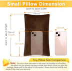 1 MIDDLE ONE 2 Pack Small Pillow, Memory Foam Mini Pillow 11 X 7 Inches for Travel, Sleeping, Nap and Neck, Knee, Lumbar Support, Tiny Cushion for Pet, Dogs (Brown) - Image 3