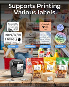Phomemo M110 Label Maker with 3 Tapes, Portable Thermal Printer, Gray - Image 3
