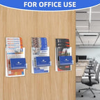 10 Pack 4 X 6 Inch Acrylic Brochure Holder Wall Mount, Pamphlet Holder Wall Mount, Clear Plastic Brochure Display Stand, Literature Flyer Holder Rack For Pamphlets, Mail , Magazines, Booklets Hold (With Business Card Holder) - Image 4