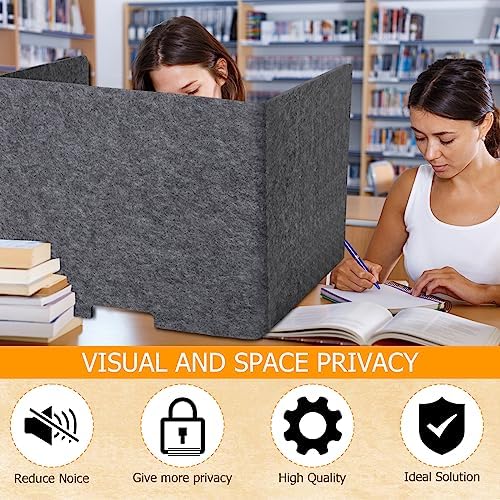 Kigley Acoustic Freestanding Desk Divider 24.8 x 15.75 x 15.75 Inch Noise Reducing Desk Privacy Panel Table Standing Testing Dividers Gray Desk Partition Office Furniture Partitions for Home (4 Pcs) - Image 6