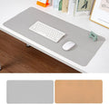 Ruby Lil Natural Cork & PU Leather Dual Side Mouse Pad Laptop Desk Table Protector Desk Writing Pad,Gray,90x45cm by RubyLil
