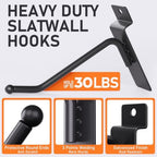 INCLY 60 Pack Slatwall Hooks, 4 Inch Slat Wall Hanging Hook and Hanger - Image 3