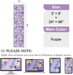 DUKINO 2x8 Washable Runner Rug, Floral Non Slip Kitchen Runner Rug, Purple - Image 2