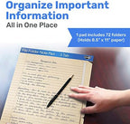 Find It File Folder Notepad - Pack of 72-9.5 x 12.5 Inch Notebook Organizer Folders for Filing, Document, and Clipboard Organization - Cream - Image 2