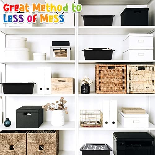 Qunclay 6 Pcs Black Plastic Turn in Trays, Letter Size Classroom Bins - Image 6
