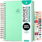 Clever Fox Budget Planner & Monthly Bill Organizer, Large Mint Green by CleverFox