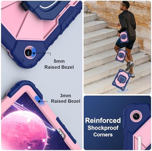 Scnioy for Galaxy Tab A11+ Plus / A9+ Case 11 Inch 2025/2023, Navy Rose - Image 3