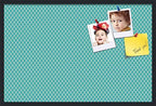 PinPix 36x24 inch Cork Bulletin Board. This Decorative Framed Pin Board Comes with Diamond Pattern in Neon Blue Design and Satin Black. Ideal for Home, Office Decor or School (PinPix-350) by PinPixBulletinBoards
