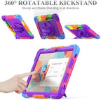 SEYMAC stock Case for Samsung Galaxy Tab S10 Lite / S10 FE / S9 FE 5G / S9 Tablet Case 10.9''/ 11'' Protective with Screen Protector, Pen Holder, 360 Rotate Stand, Hand Strap, Shoulder Strap, Purple - Image 4