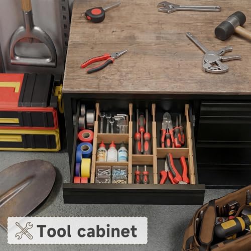 Bamboo Drawer Dividers, Expandable Kitchen Drawer Organizer - Image 5