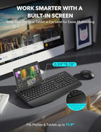 Wireless Keyboard and Mouse Combo - Full-Sized, Ergonomic Wrist Rest - Image 3