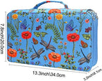 Vomgomfom PU Leather Pencil Case, Holds 100 Markers/300 Pens,Blue - Image 2