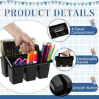 GlikCeil 24 Pcs Classroom Caddy Storage Basket with Handle,Black - Image 4