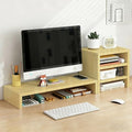 Solid Wood Monitor Stand Riser & Laptop Stand Desk Organizer - Office Accessories for PC Workspace, Computer Organization, Countertop Hutch Birch Combination 1 by Unknown