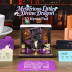 3D Calendar 2027, 3D Creative Time Piece Calendar 2027，Daily Tear-Off Memo Pad with Light, Paper Carving Desktop Decoration, 3D Art Calendar Memo Pad,Unique Holiday Craft Gift (Mysterious little dinosaur) - Image 2