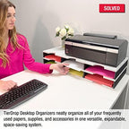 Ultimate Office TierDrop Desktop Organizer, 6 Compartment Sorter, 3-Wide - Image 3
