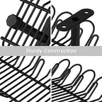 2 Packs Cable Management Tray, 14 inch Under Desk Cable Holder for Wire Management, Heavy Metal Cord Organizer Ideal for Computer Home Office Standing Tables to Hide Power Strips (Black) - Image 6