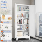 GAIOUS 71" Tall Kitchen Pantry Cabinet,Metal Storage Cabinet White Cupboard - Image 3