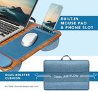 LAPGEAR Home Office Pro Lap Desk - Espresso Blue, Fits 15.6” Laptops - Image 4