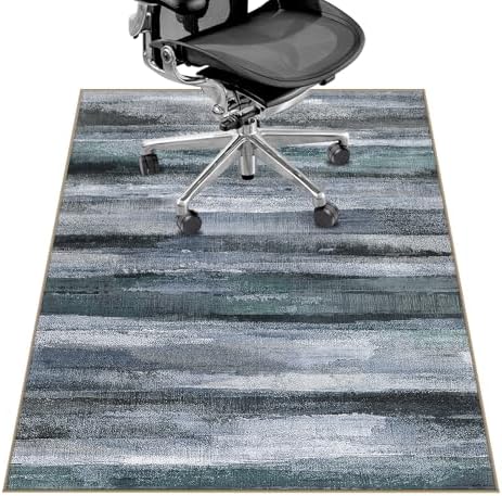 Office Chair Mat for Hardwood Floor&Tile Floor,36"X 48"-Abstract Dark Grey by LreedyMat