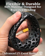Mouse Wrist Rest Support, Wearable Wrist Cushion with Ergonomic Ring Design, 3D Printed Honeycomb Palm Rest, Breathable & Washable Resin Wrist Support for Gaming, Office, Laptop & Computer Work, Black - Image 6