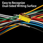 52 Pcs Optic Cable Tag Yellow Waterproof Self-Laminating Writable HDPE Labels 3.5 x 2 Inches with 4 Marker Pen for Cable Management, Maintenance, Communication - Image 5