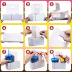 Qinyoung 24 Set/74 Pcs Back to School Teacher Appreciation Gifts Red Blue Lined Drink Carrier with Handle, 16 oz Teacher Tumblers with Lids Straws, Pencil Greeting Card Back to School Party Supplies - Image 4