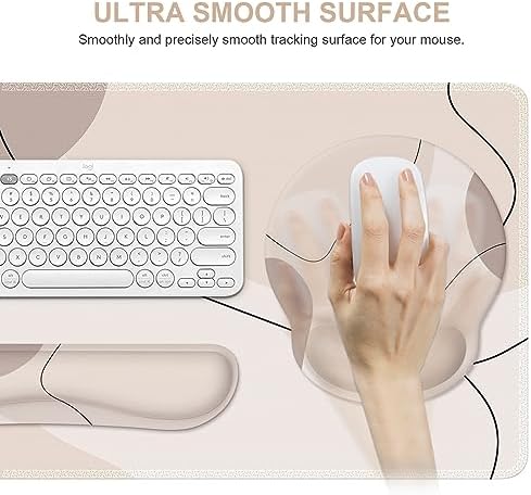 iCasso Brown Art Mouse Mat 35.4"x15.7", Computer Mat for Workspace - Image 6