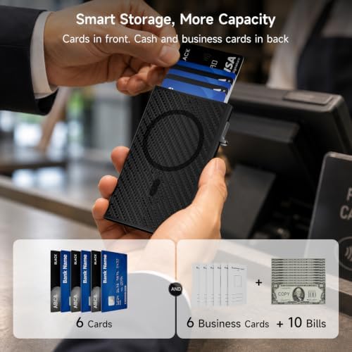 Magnetic Phone Wallet Compatible with MagSafe, One-Touch Pop-Up Card Holder - Image 2