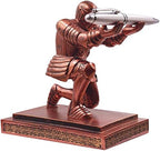 Executive Knight Pen Holder with a Pen Personalized Desk Accessories Decor Home Office Cool Pen Stand Red - Image 4