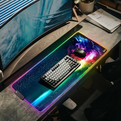 Gerlos RGB Gaming Mouse Pad, Large LED Desk Mat for Gamer, 31.5" x 11.8" - Image 6