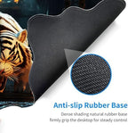 Desk Mat, Mouse Pad with Wrist Rest, 4-in-1 Large Mouse Pads for Desk, Ergonomic Mouse Pad and Keyboard Wrist Rest Gaming Keyboard Mat for Office,White Tiger - Image 3
