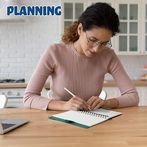 15 Pack Spiral Notebook Steno Pads Notepad with Pen in Holder Sticky Notes and Page Marker Colored Index Tabs Small Pocket Notebooks for Office School Supplies, 4.7 x 5.9 Inch - Image 6