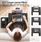 Lap Desk Pillow for Laptop, 2-in-1 Reading Pillow with Arm Rest for Lap - Image 4