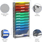 samstar 12 Tier Wall File Organizer, Hanging Wall Mount File Holder Paper Folder Mail Organizer, Mesh Metal, Black. - Image 3