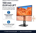 Adjustable Height VESA Monitor Stand, Spring Lift, 5.95-7.28 lb - Image 3