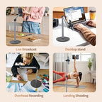 yAyusi Heavy Duty Aluminum Overhead Phone Mount, 13.7 in Long Phone Stand for Recording, Flexible Articulating Arm Phone Mount for Desk for Live Streaming, Meeting, Cooking – Perfect for Creators - Image 5