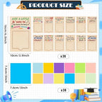 MixTeach 72 Pcs Teacher Appreciation Gifts Wooden Sticky Notes Pads Holder with Sticky Notes OPP Bags Inspirational Back to School Thank You Gifts Sticky Note Organizer for Teacher Coworker Employee - Image 2