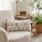 ISAENNE Designer Linen Throw Pillow Cover,Set of 2,28"x12"-Serenity B - Image 2