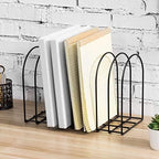 MyGift Large Desktop Document Holder, Black Metal Wire File Folder Organizer Rack with 8-Slots and Arch Design by MyGiftHome