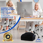 EverRest Under Desk Footrest for Office Use - Warmer Feet, 3 Adjustable Heights - Tall Ergonomic Foot Rest Stool for Gaming Chair, Computer - Leg Support for Work from Home - Image 5