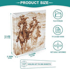 Cowboy Brown 3 Ring Binders 1.5 Inch Clear View Three Ring Binders Versatile Binder for Work School Office Supply 1 Pack - Image 5