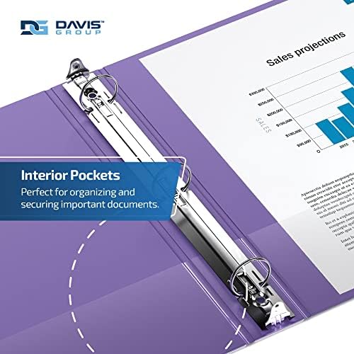 Premium Economy 3-Ring Binder, Spine Label, 1.5" Round Rings, Purple, 6 Pk - Image 5