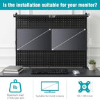 Desk Pegboard, 40 X 34 Inch Desk Pegboard System Monitor Stands Computer Accessories Clamp On Desk Organizer for Office Gaming Desk Workbench - Image 5