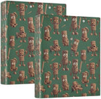 ALAZA Brainrot Tung Tung Tung Sahur (11) 3 Ring Binder 1.5 Inch Three Ring Office Binders w/clipboard & 3 Pockets, Hold 200 Sheets, 2 pcs by ALAZA
