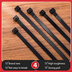 Nuanchu 100 Pcs 36 Inch Black Zip Ties Heavy Duty Cable Ties - Image 5