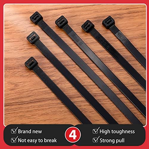 Nuanchu 100 Pcs 36 Inch Black Zip Ties Heavy Duty Cable Ties - Image 5