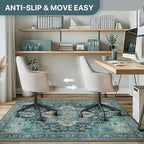 48"x72" Office Chair Mat for Hardwood Floor, Non-Slip Washable Turquoise - Image 5