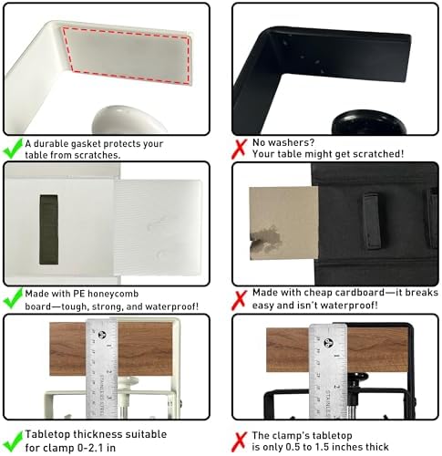 Under Desk Cable Management No Drill – 28" L x 6" W Cord Organizer, Upgraded Silicone Pads (No Scratch), 16 Cable Slots, Washable PE Honeycomb Base, Fits Desks 0–2.1" Thick, Beige - Image 3